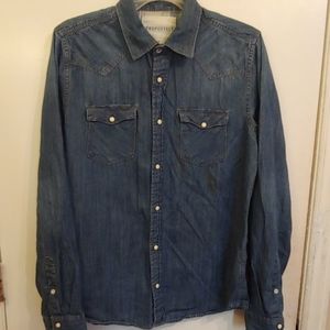 Aeropostale Blue Jean Flannel
